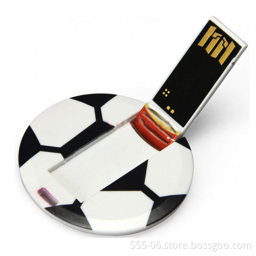 Round USB Blank Business Card Flash Memory